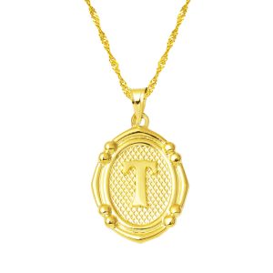 14 Carats Italien T Lettrei Or Collier
