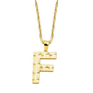 F Lettrei 3 Boyutlu Or Collier