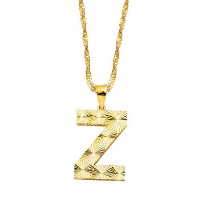 Z Letteri 3 Boyutlu Gold Necklace