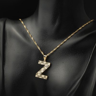 Z Harfi 3 Boyutlu Altın Kolye - 14K - 2.41g - EZ Gold