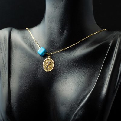 Z Harfi Oval Altın Kolye - 14K - 1.28g - EZ Gold