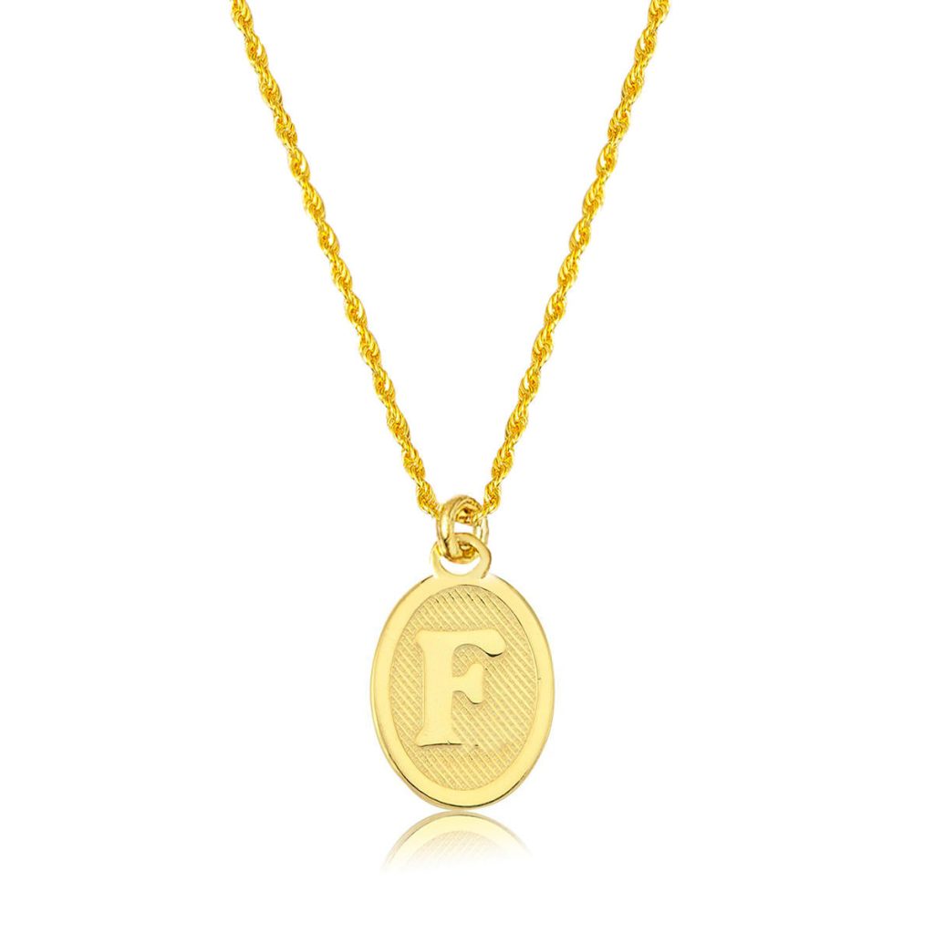 F Letteri Oval Gold Necklace