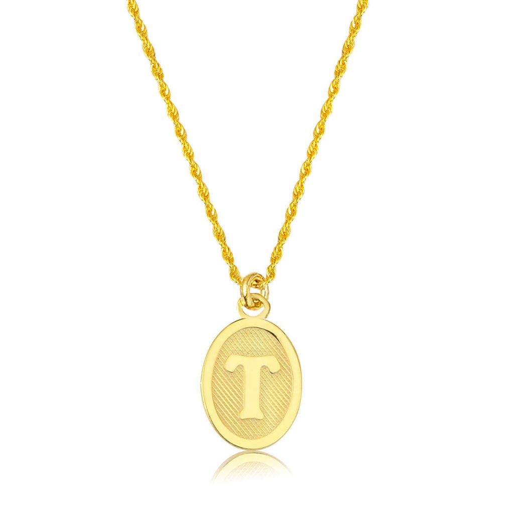 T Letteri Oval Gold Necklace