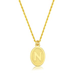 N Letteri Oval Gold Necklace