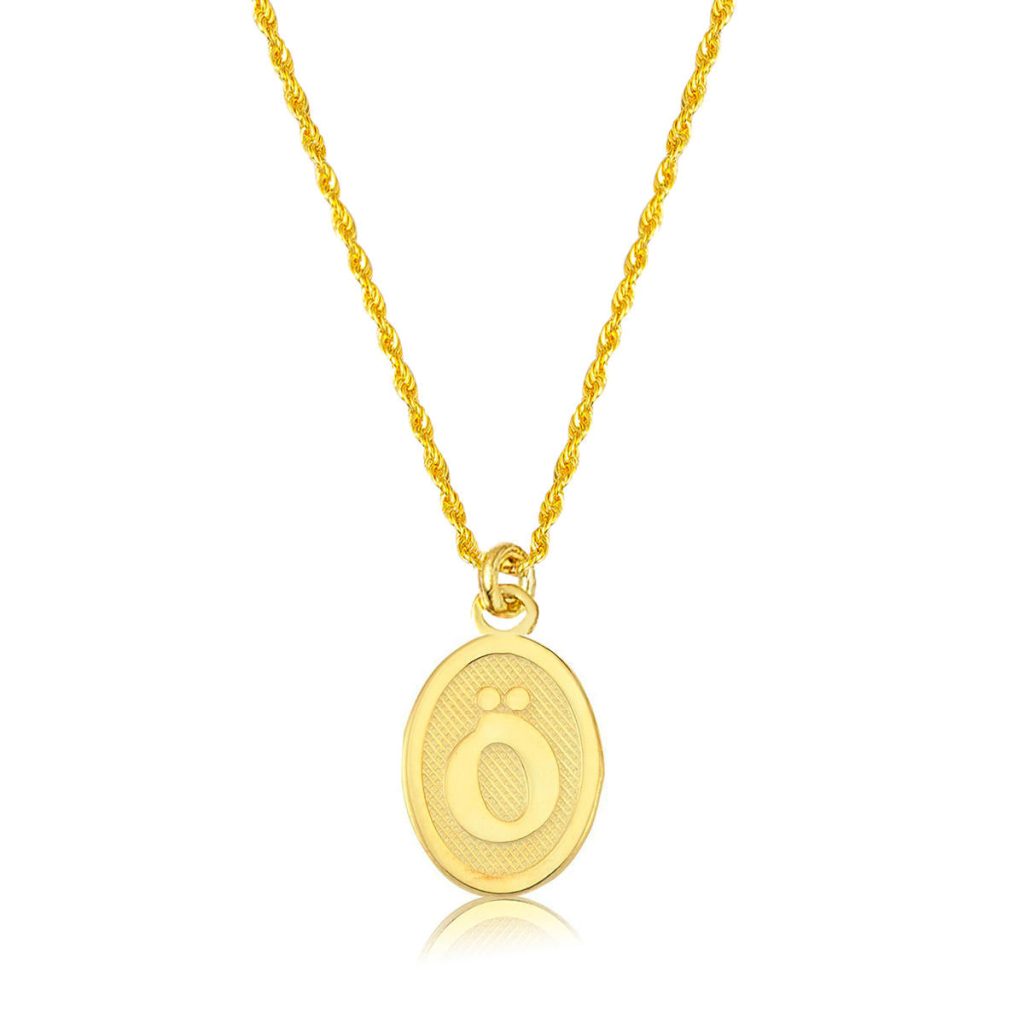 Ö Letteri Oval Gold Necklace