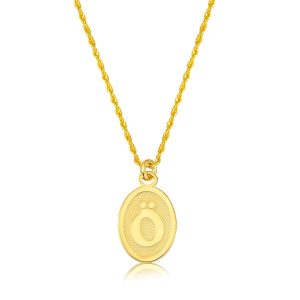 Ö Letteri Oval Gold Necklace