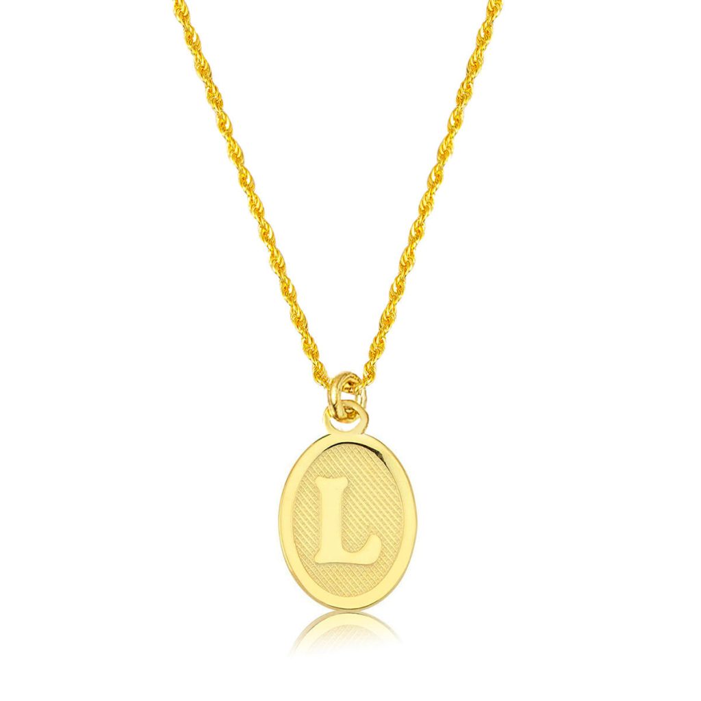 L Letteri Oval Gold Necklace