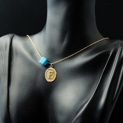 E Harfi Oval Altın Kolye - 14K - 1.26g - EZ Gold