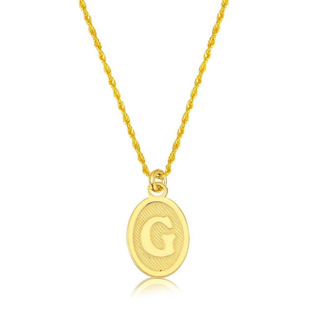 G Letteri Oval Gold Necklace