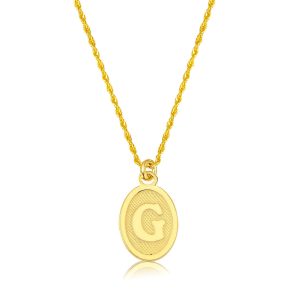 G Letteri Oval Gold Necklace
