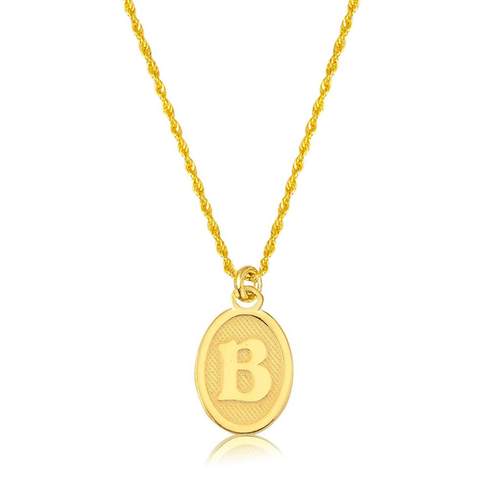 B Letteri Oval Gold Necklace