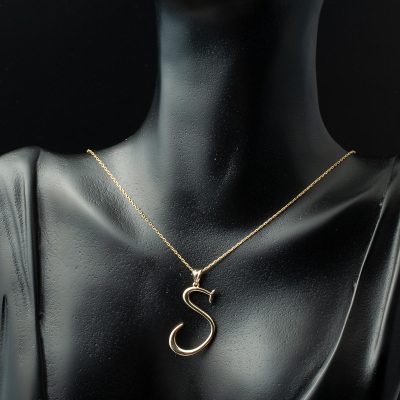 S Harfi 14 Ayar Altın Kolye - 14K - 2.47g - EZ Gold