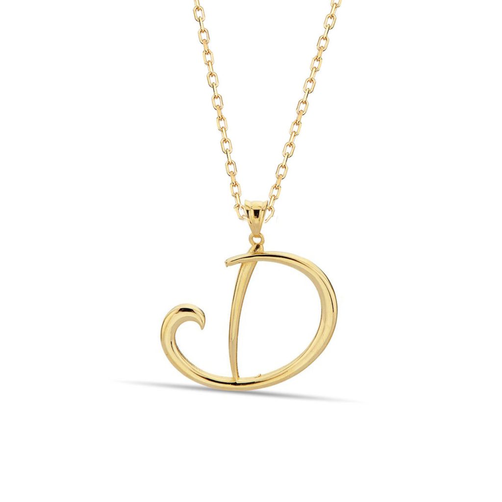 D Lettrei 14 Carats Or Collier