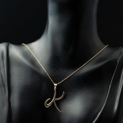 K Harfi 14 Ayar Altın Kolye - 14K - 2.58g - EZ Gold