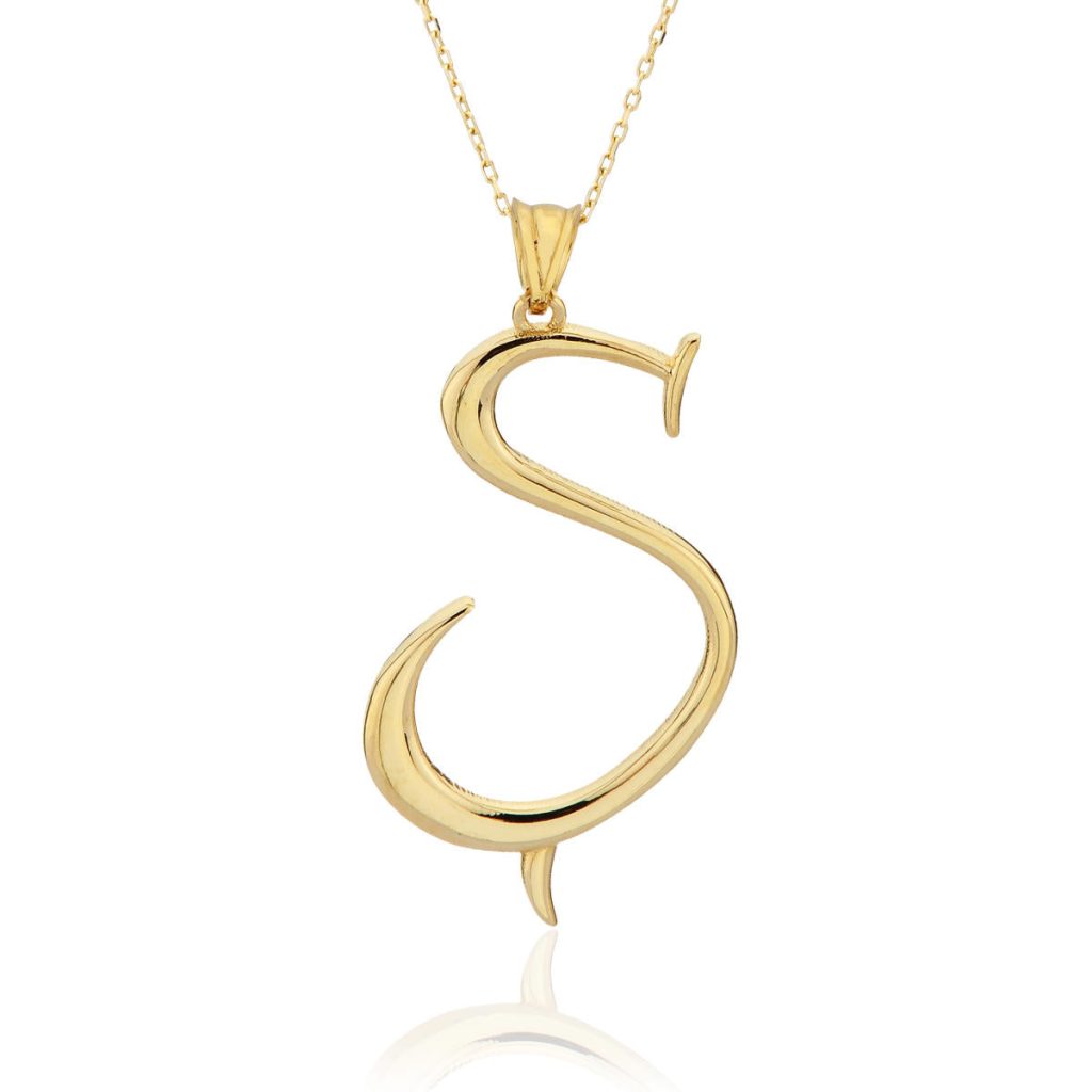 Ş Lettrei 14 Carats Or Collier
