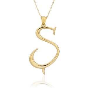Ş Lettrei 14 Carats Or Collier