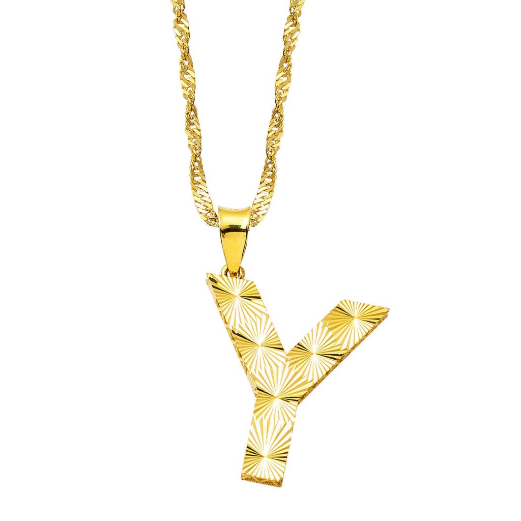Y Lettrei 3 Boyutlu Or Collier