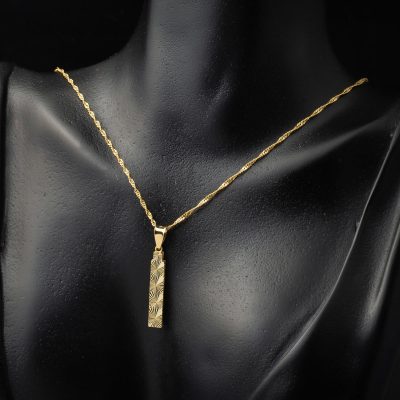 14 Ayar Altın 3 Boyutlu İşlemeli İ Harfi Kolye - 14K - 2.57g - EZ Gold