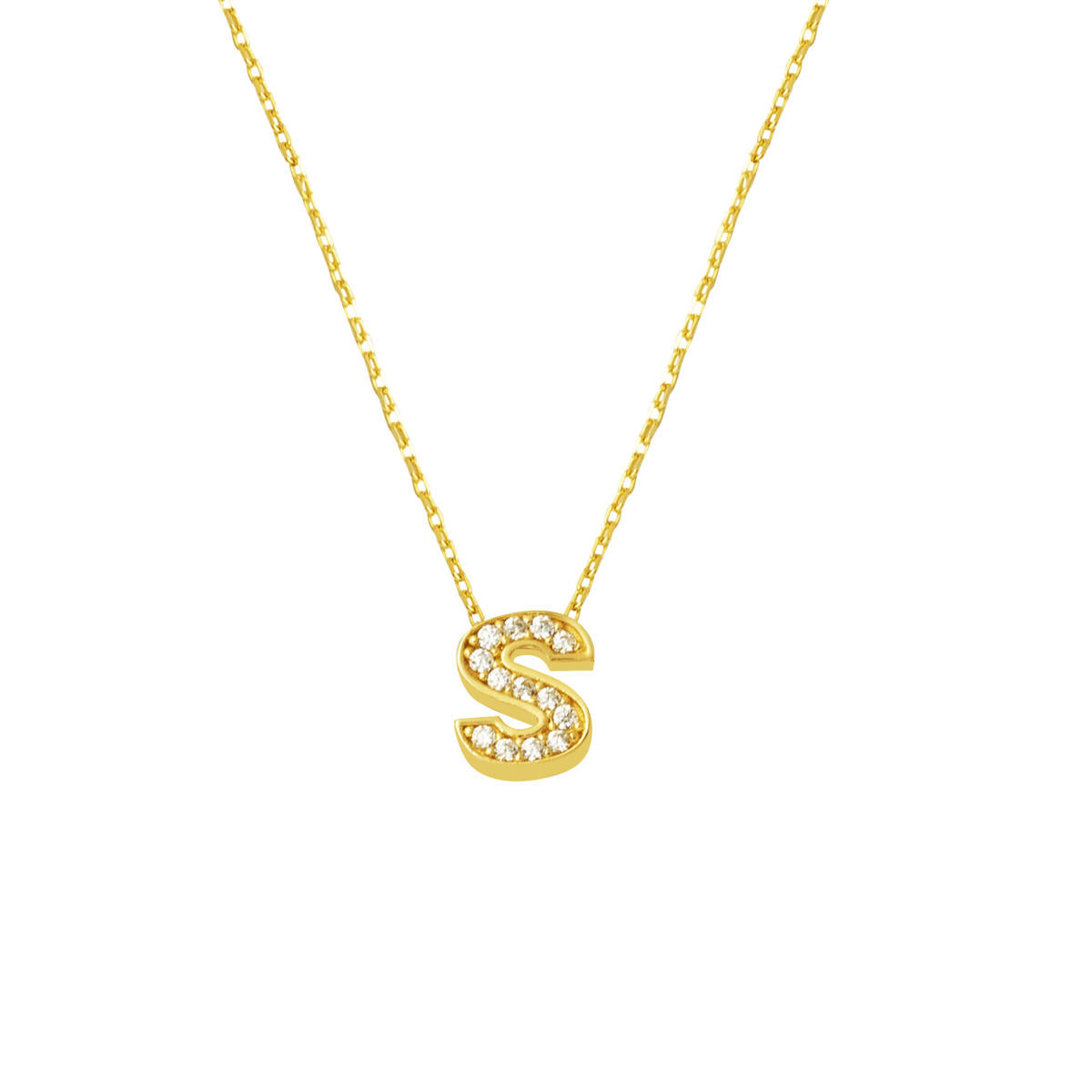 avec Pierres S Lettreli Minimaliste Or Lettre Collier