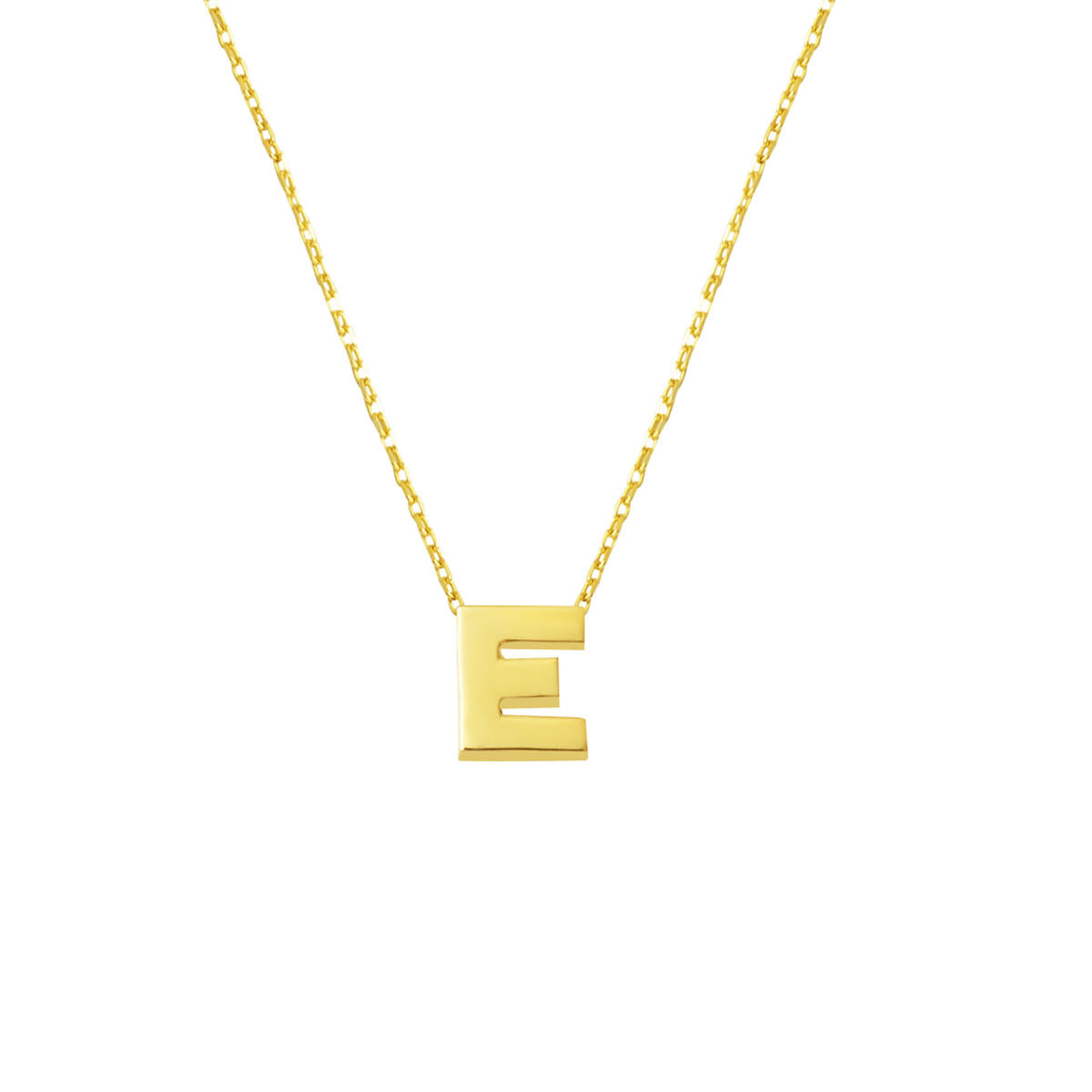 E Lettrei 14 Carats Or sans Pierre Minimaliste Lettre Collier