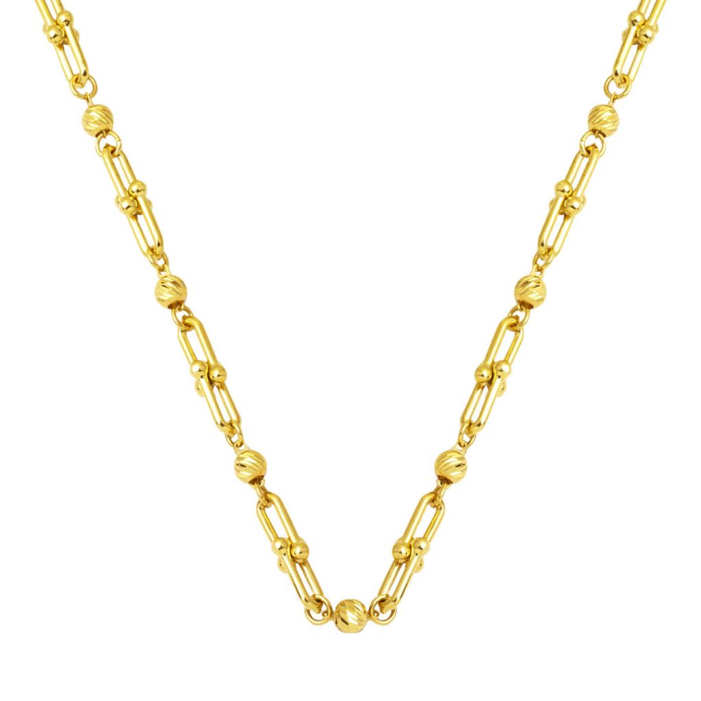 Boules Tiffany Chaine Or Collier 14 Carats