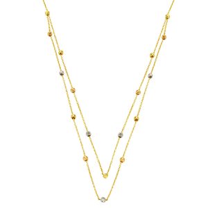 2 Row Top Gold Chain Necklace