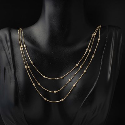 Çoklu Zincir Top Orlı Gerdanlık - 14K - 7.23g - EZ Gold