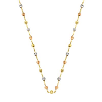 Top Goldlarla İşlenmiş Gold Zincir Necklace