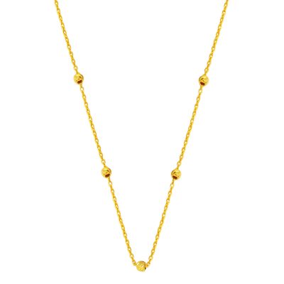 Top Or Dizili 14 Carats Jaune Or Zincir Collier