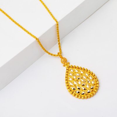 Buz Kırığı Goutte Design Or Collier - 14K - 8.23g - EZ Gold