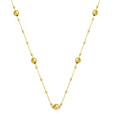 Parlak Doric Beaded 14K Gold Necklace