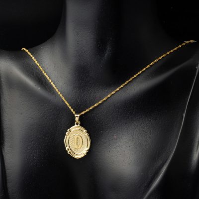 14 Ayar İtalyan D Harfi Altın Kolye - 14K - 1.47g - EZ Gold