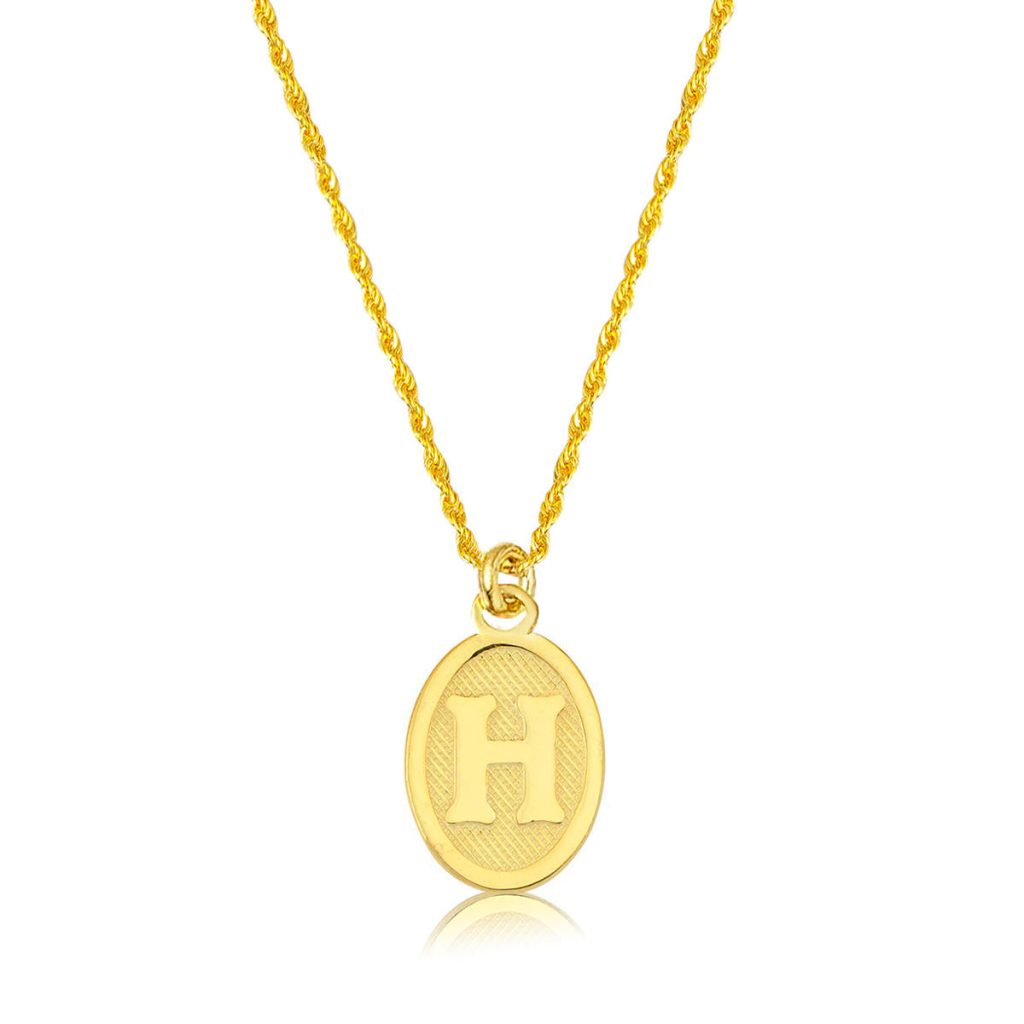 H Letteri Oval Gold Necklace