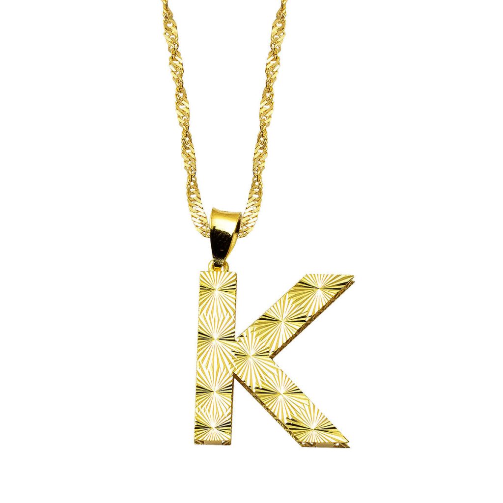 K Lettrei 3 Boyutlu Or Collier
