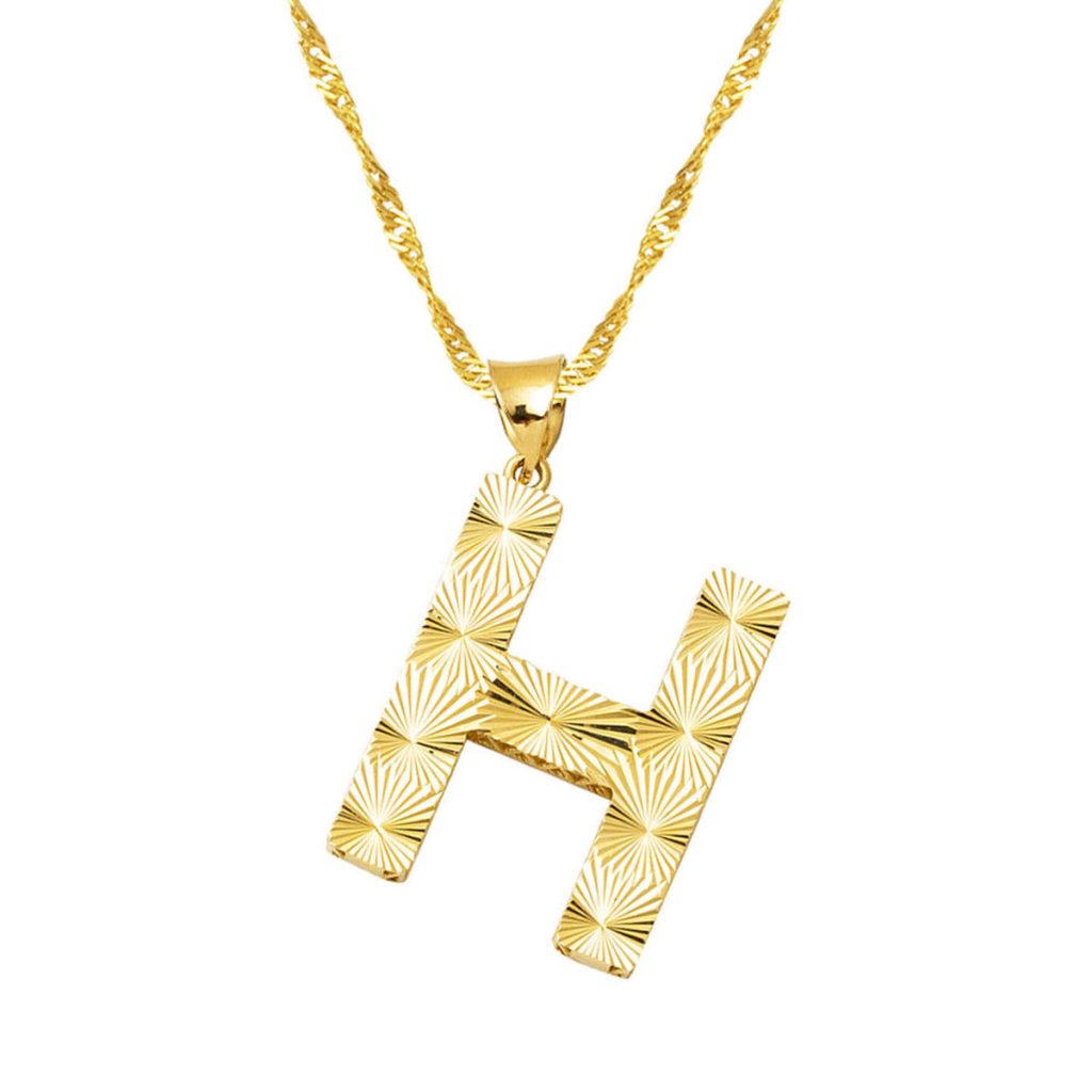 H Lettrei 3 Boyutlu Or Collier