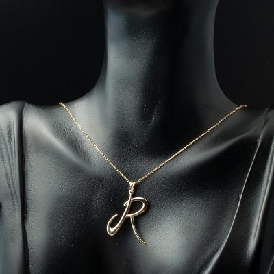 R Harfi 14 Ayar Altın Kolye - 14K - 2.85g - EZ Gold