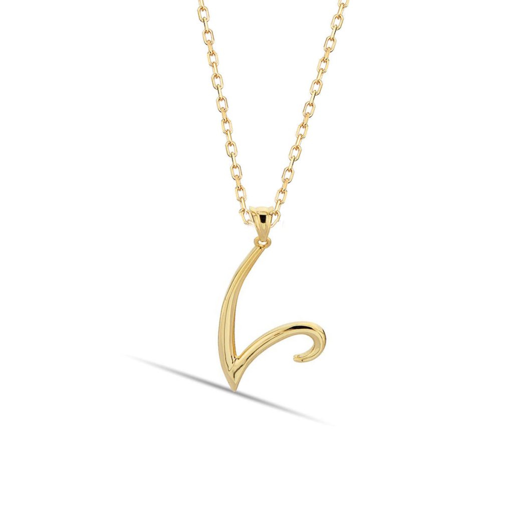 V Letteri 14 Karat Gold Necklace
