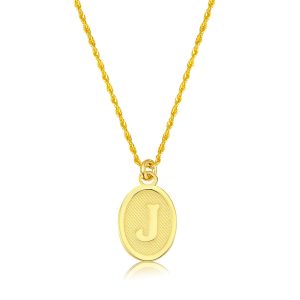 J Letteri Oval Gold Necklace