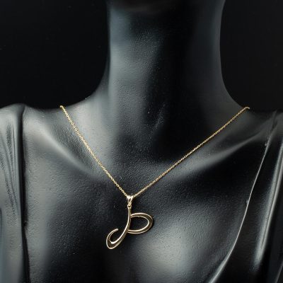 P Harfi 14 Ayar Altın Kolye - 14K - 2.53g - EZ Gold