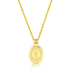 O Lettrei Ovale Or Collier