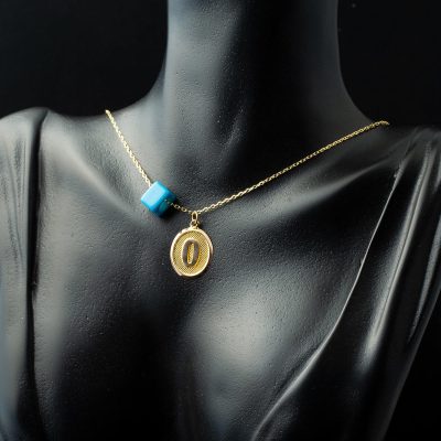 O Harfi Oval Altın Kolye - 14K - 1.26g - EZ Gold