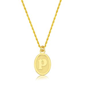 P Letteri Oval Gold Necklace