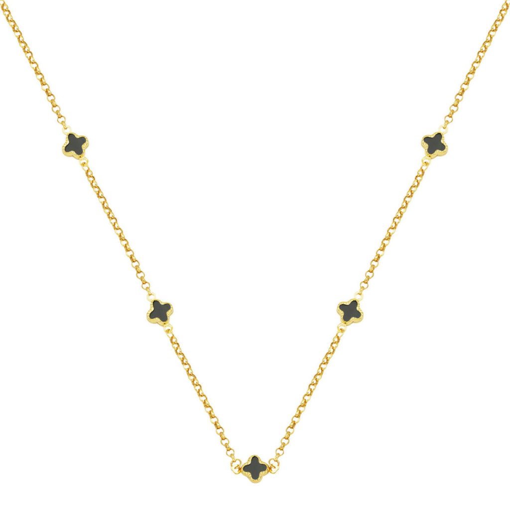 Emerald Sedefi 14 Karat Van Cleef Gold Necklace