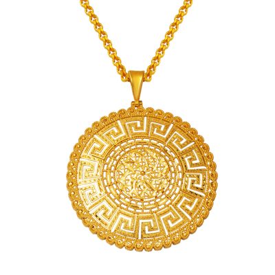 Versage Madalyon Design 14 Carats Or Collier
