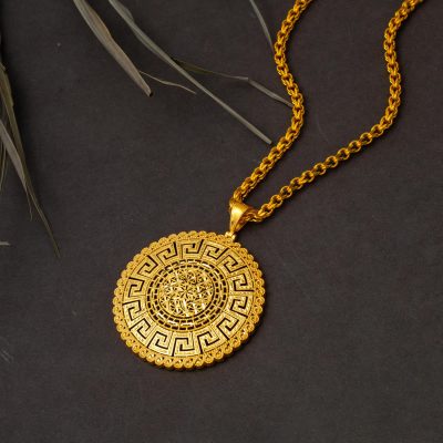Versage Madalyon Design 14 Carats Or Collier - 14K - 12.51g - EZ Gold