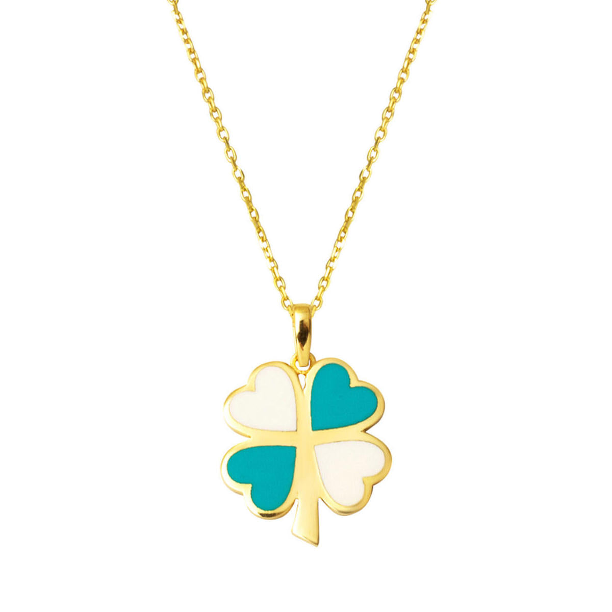 avec Trèfle Spor 14 Carats Or Collier