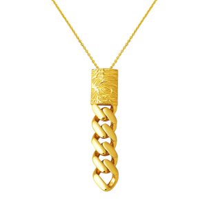 Tree of Life 14 Karat Curbli Gold Necklace