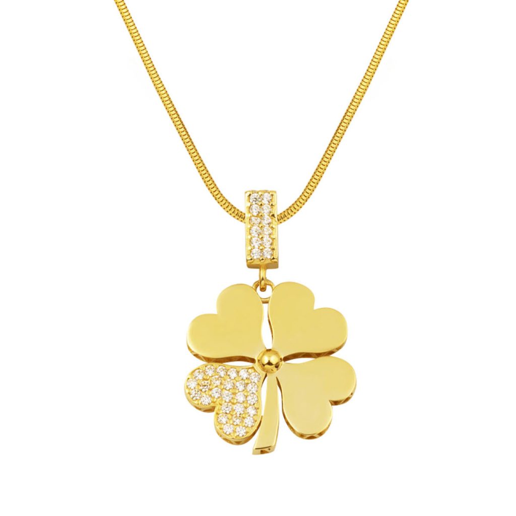 Clover Italian Chain Gold Necklace
