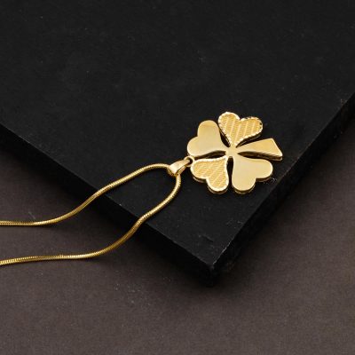Maille Desenli avec Trèfle 14 Carats Or Collier - 14K - 7.4g - EZ Gold
