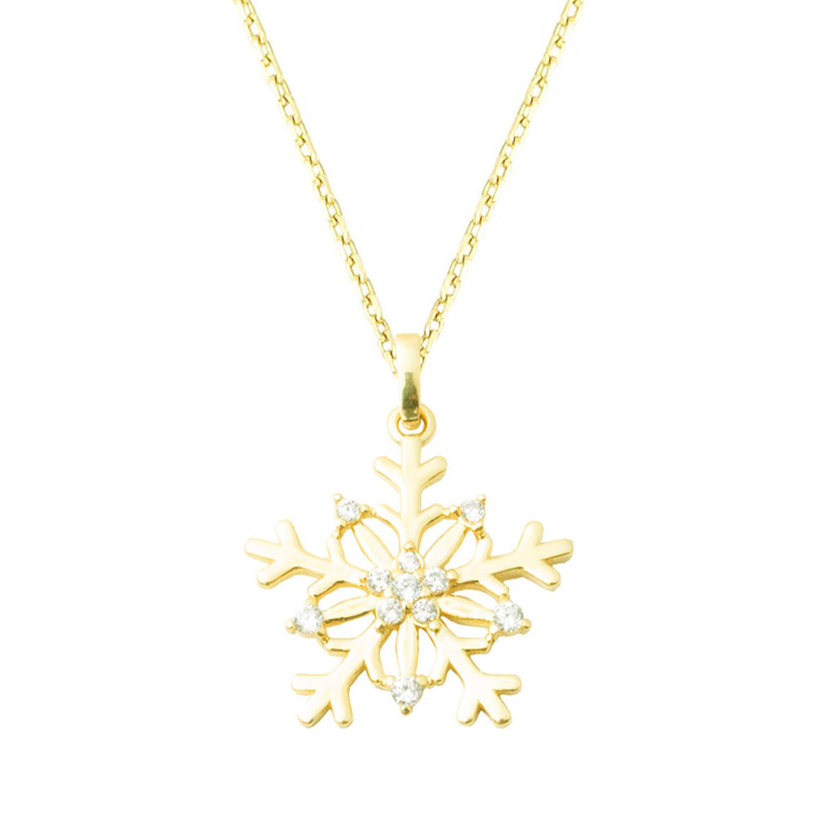 14 Carats Kar Tanesi Or Collier